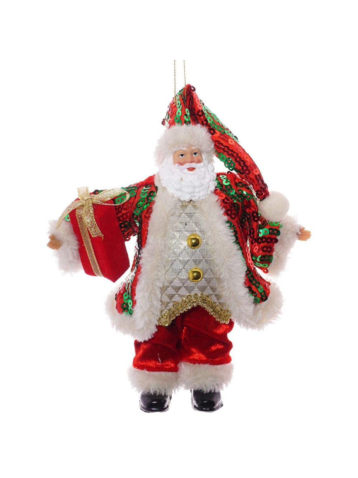 

Новогодняя фигурка Remecoclub Дед Мороз 722264]REM 15x5x21,5 см, Красный;зеленый;золотистый, Дед Мороз