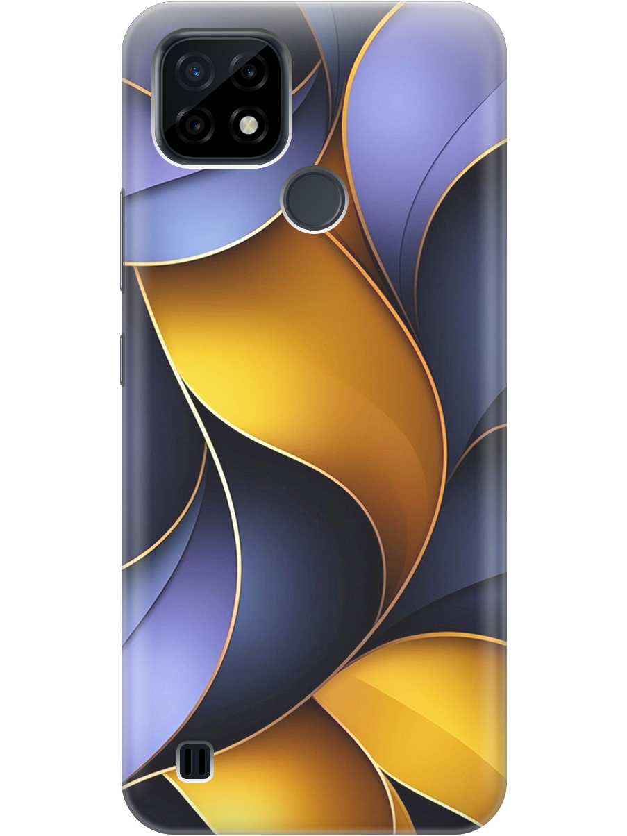 

Силиконовый чехол на realme C21 с принтом "Желто-сиреневые изгибы", Прозрачный;желтый;фиолетовый, 726147531