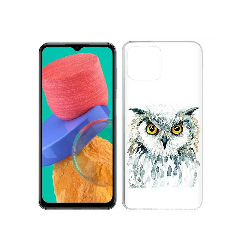 

Чехол MyPads Tocco для Samsung Galaxy M33 Серьезная сова (PT227322.603.156), Прозрачный, Tocco