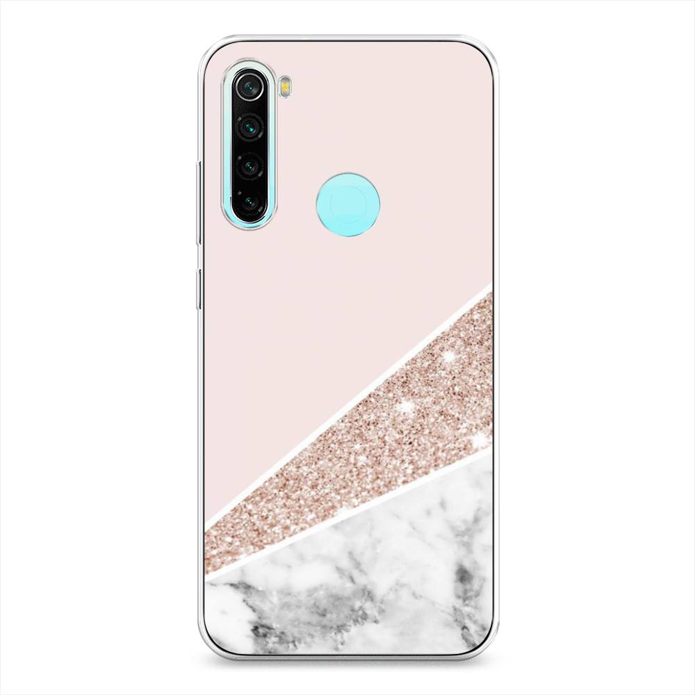 

Чехол на Xiaomi Redmi Note 8 "Блестящий розовый мрамор", 36550-3