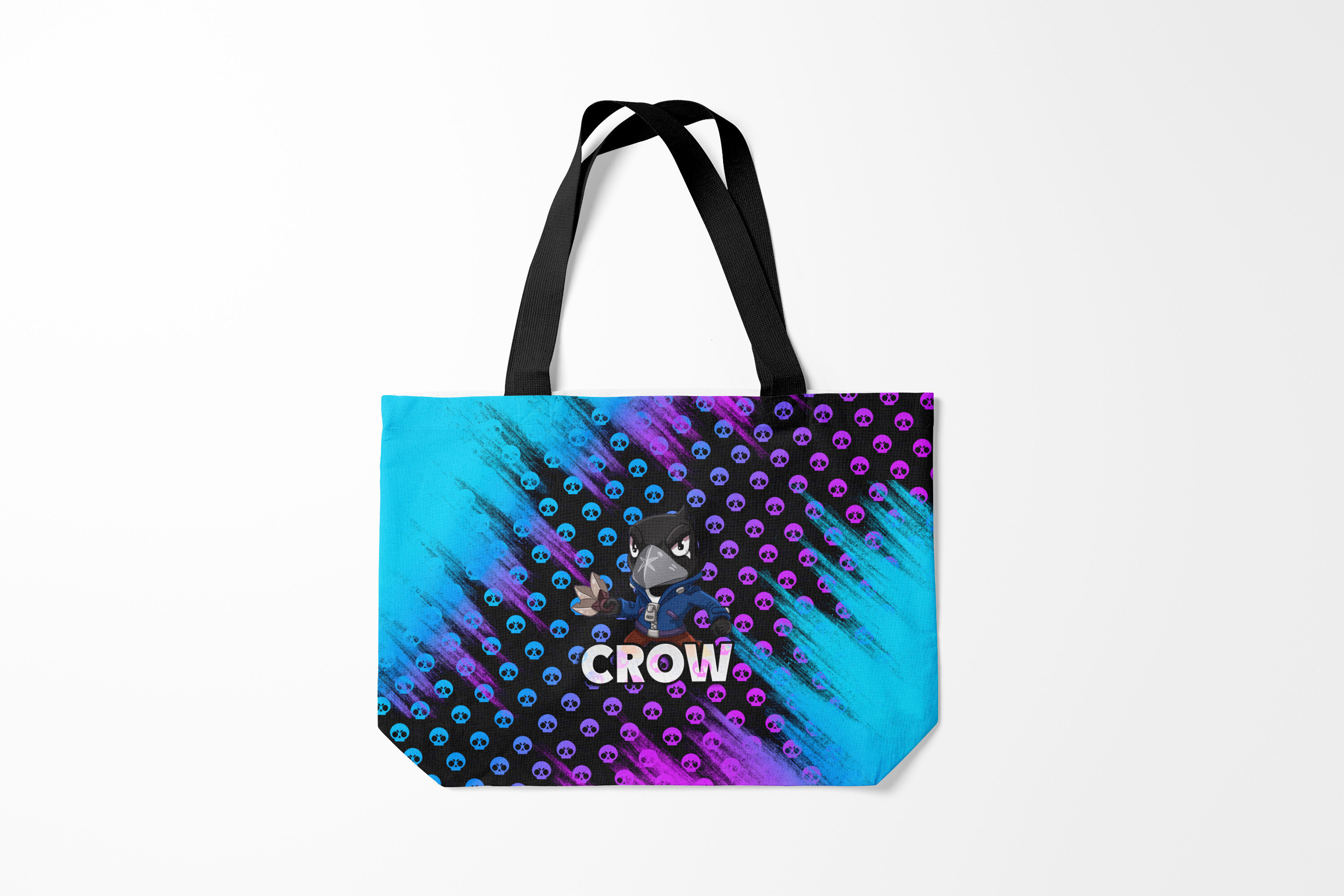 

Сумка шoппер унисекс Burnettie Brawl Stars CROW, черный; голубой, Brawl Stars CROW