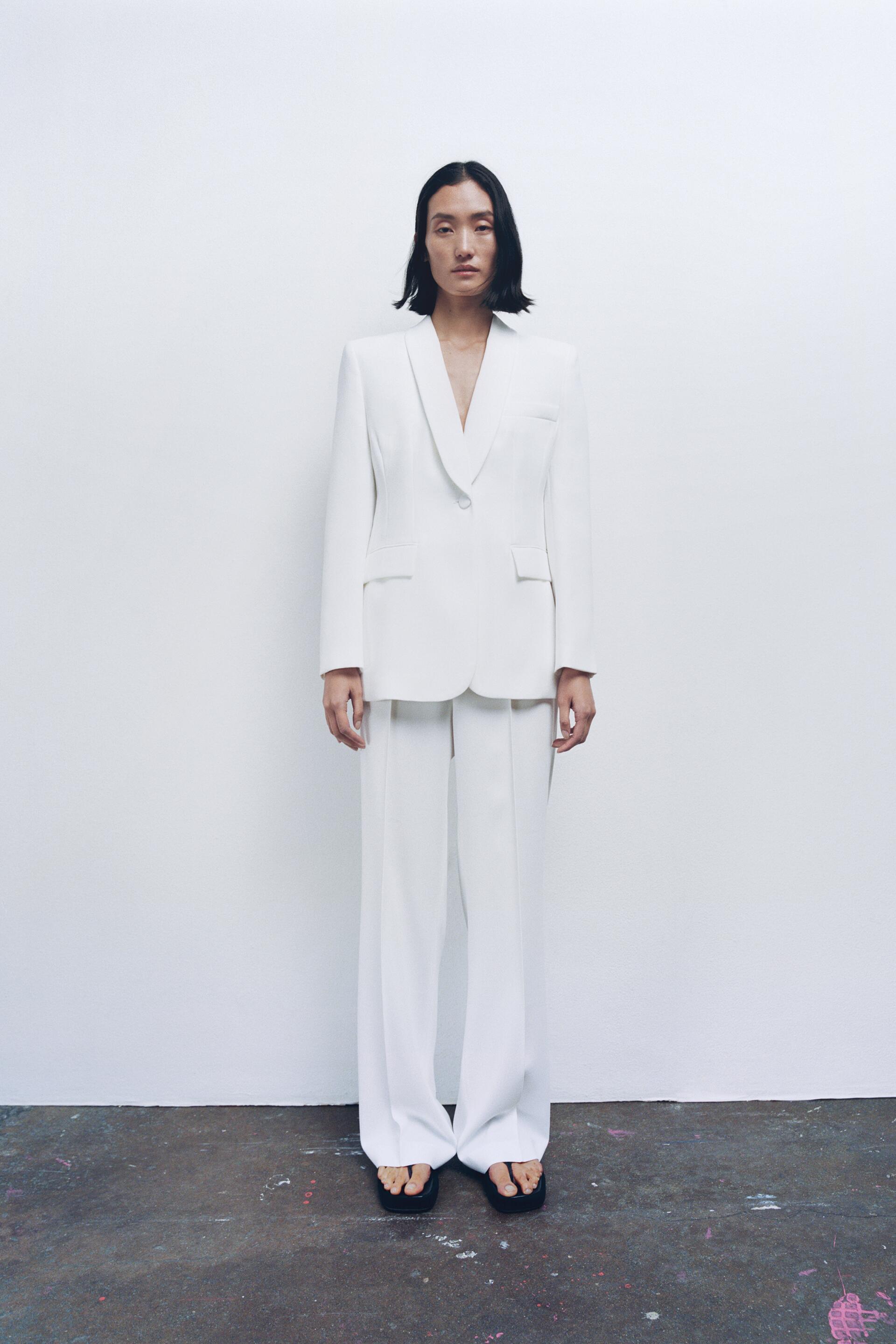 

Брюки женские ZARA 02216118 белые 2XL (доставка из-за рубежа), Белый, 02216118