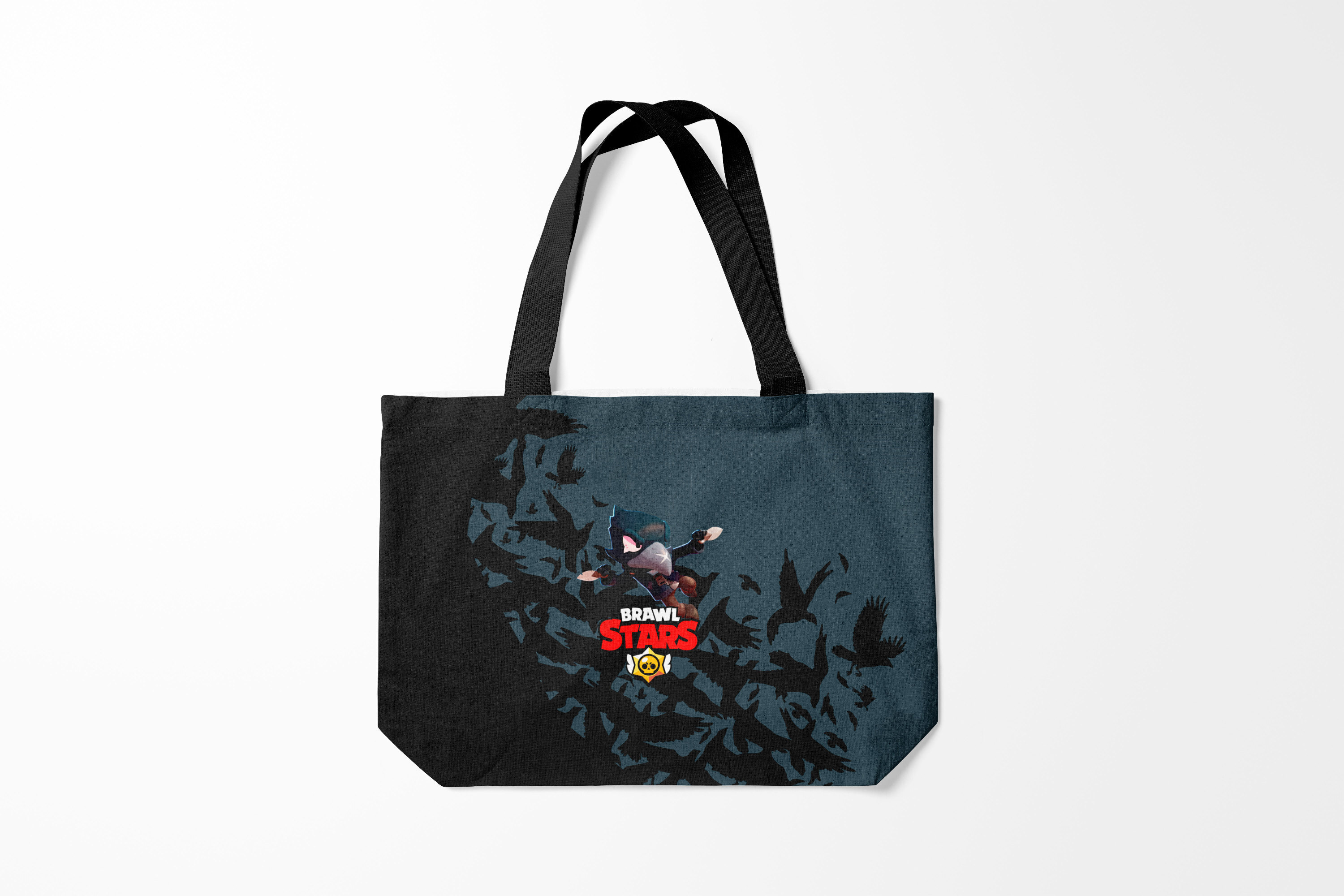 

Сумка шoппер унисекс Burnettie Brawl Stars CROW, черный; серый, Brawl Stars CROW