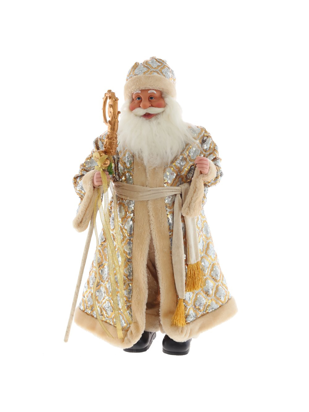 

Новогодняя фигурка Remecoclub Дед Мороз 722307]REM 33x16x61 см, Золотистый;бежевый, Дед Мороз