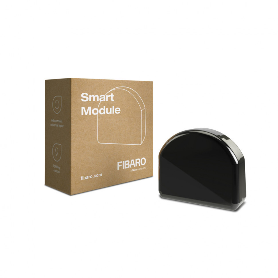 фото Одинарное реле fibaro single smart module с сухими контактами