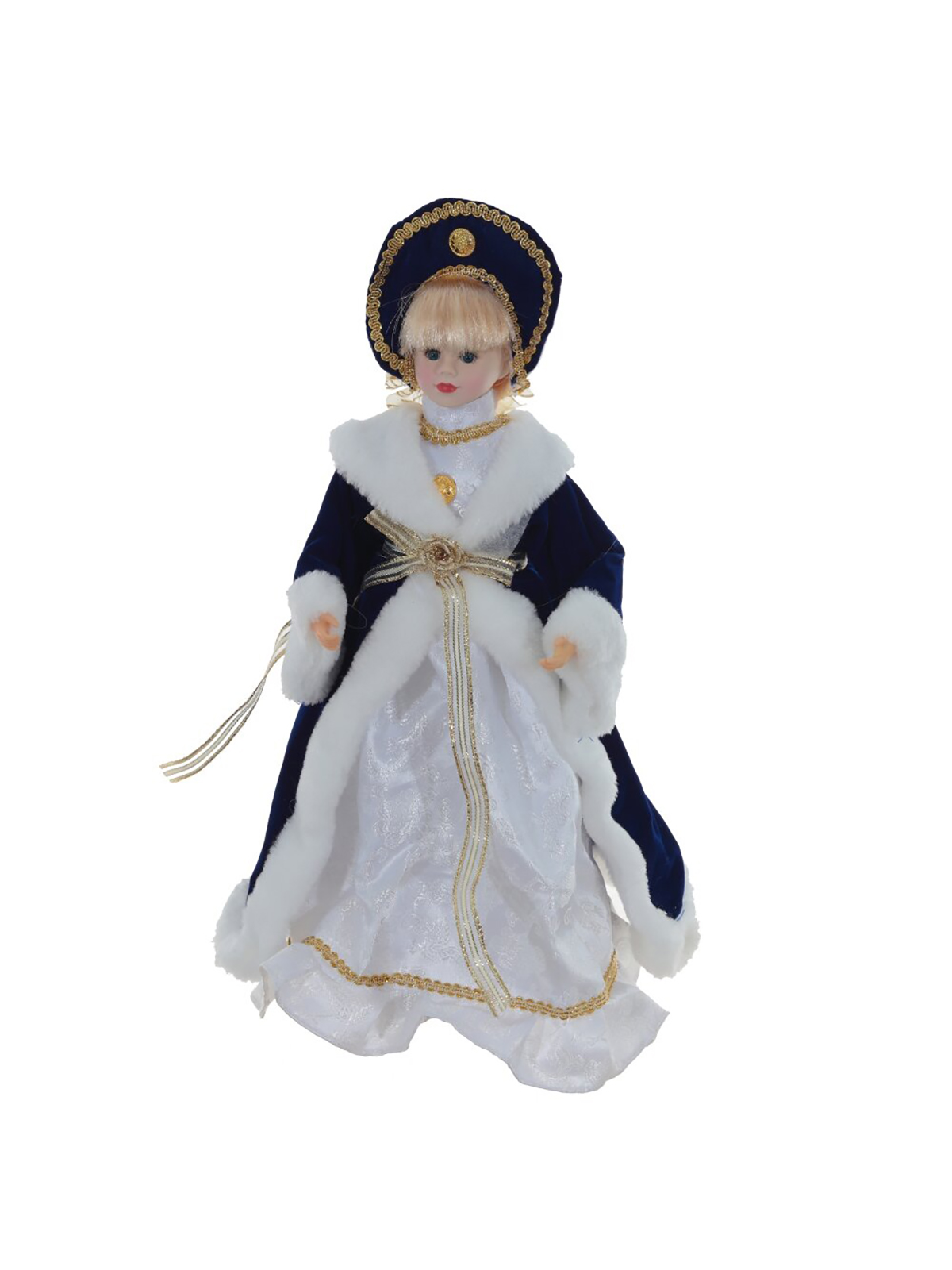 

Новогодняя фигурка Снегурочка Remecoclub 723407]REM 1 шт., Синий;белый;золотистый