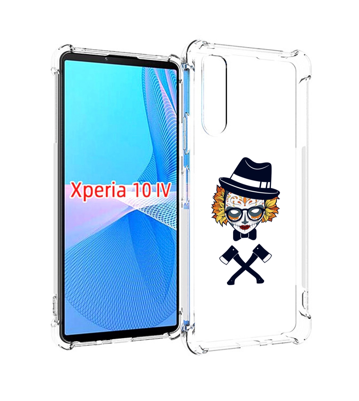 

Чехол MyPads девушка в маске с топорами рисунок для Sony Xperia 10 IV (10-4), Прозрачный, Tocco