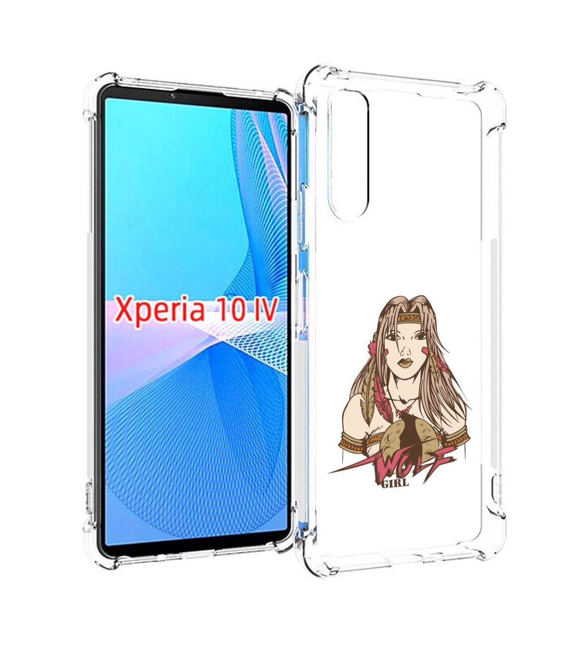 

Чехол MyPads девушка волк для Sony Xperia 10 IV (10-4), Прозрачный, Tocco