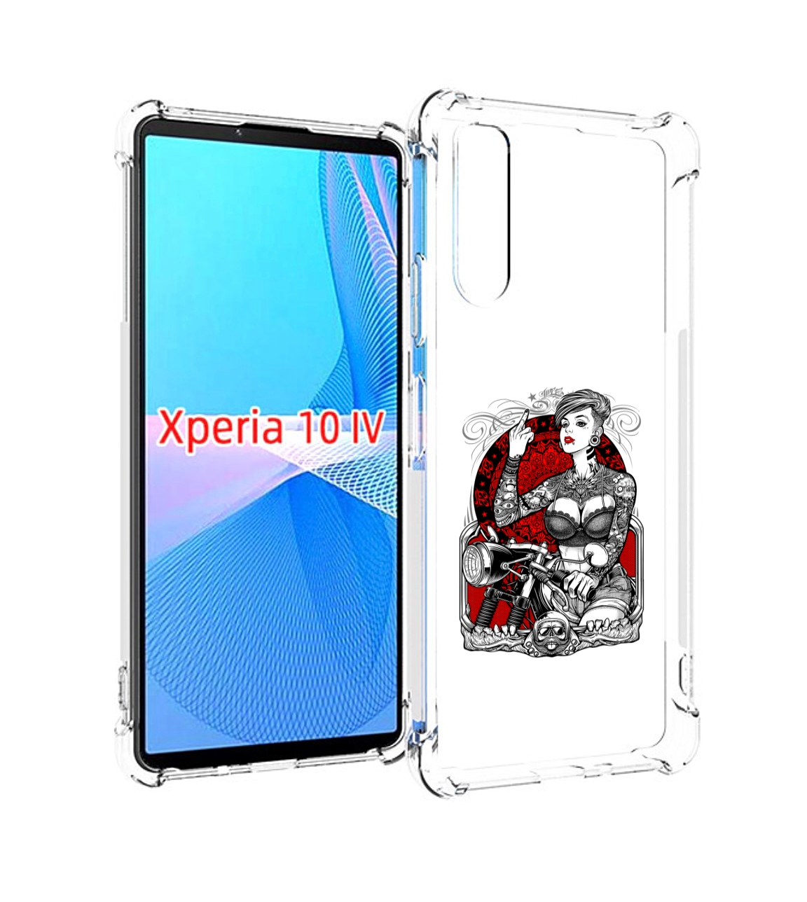 

Чехол MyPads девушка на мотоцикле для Sony Xperia 10 IV (10-4), Прозрачный, Tocco