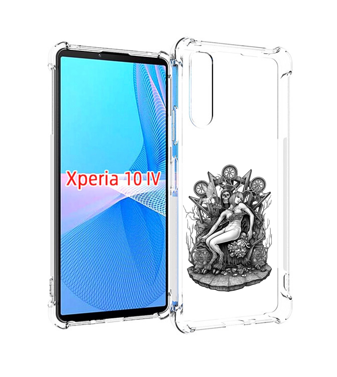 

Чехол MyPads девушка на троне для Sony Xperia 10 IV (10-4), Прозрачный, Tocco
