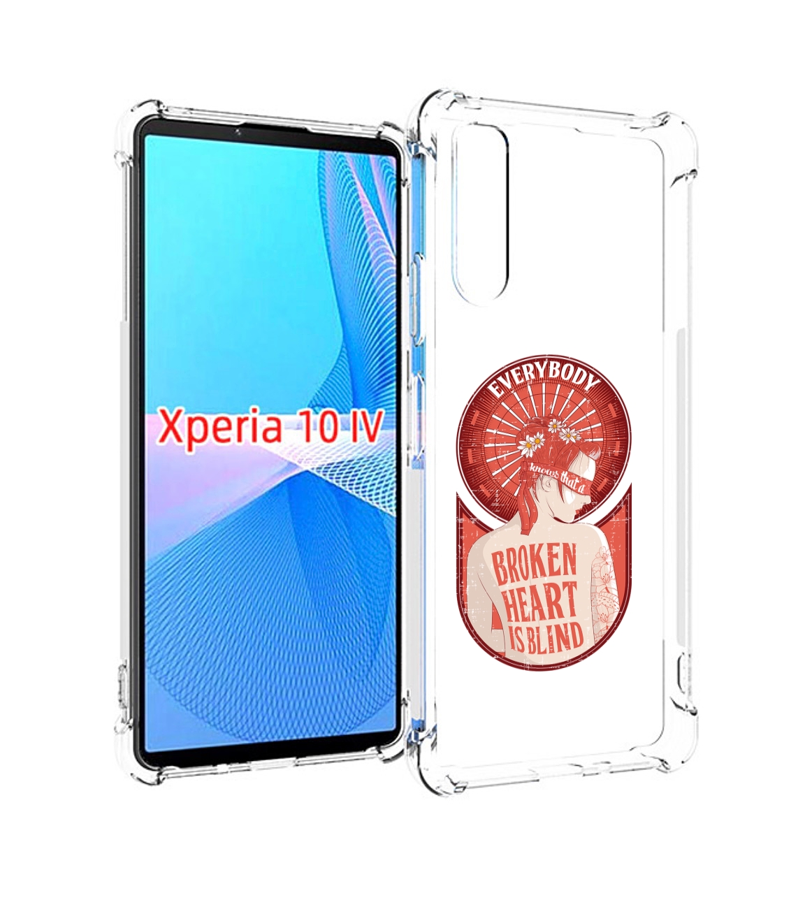 

Чехол MyPads девушка разбитое сердце для Sony Xperia 10 IV (10-4), Прозрачный, Tocco
