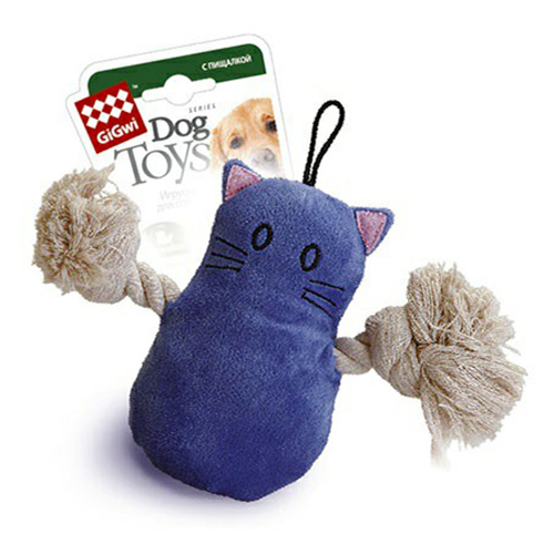 

Игрушка для собак GiGwi Кот с пищалкой 9 см