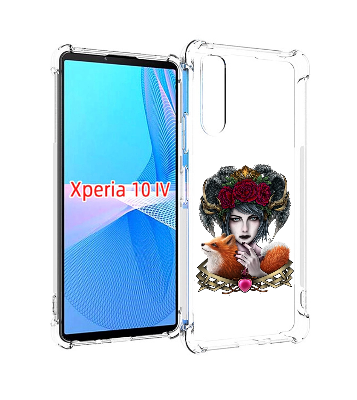 

Чехол MyPads девушка с лисой для Sony Xperia 10 IV (10-4), Прозрачный, Tocco