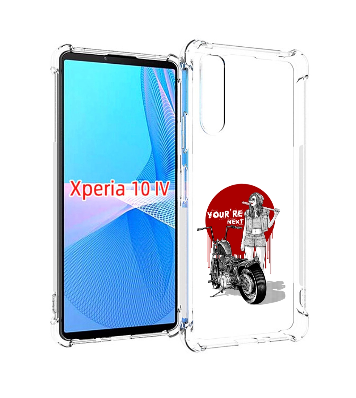 Чехол MyPads девушка с мотоциклом для Sony Xperia 10 IV (10-4)