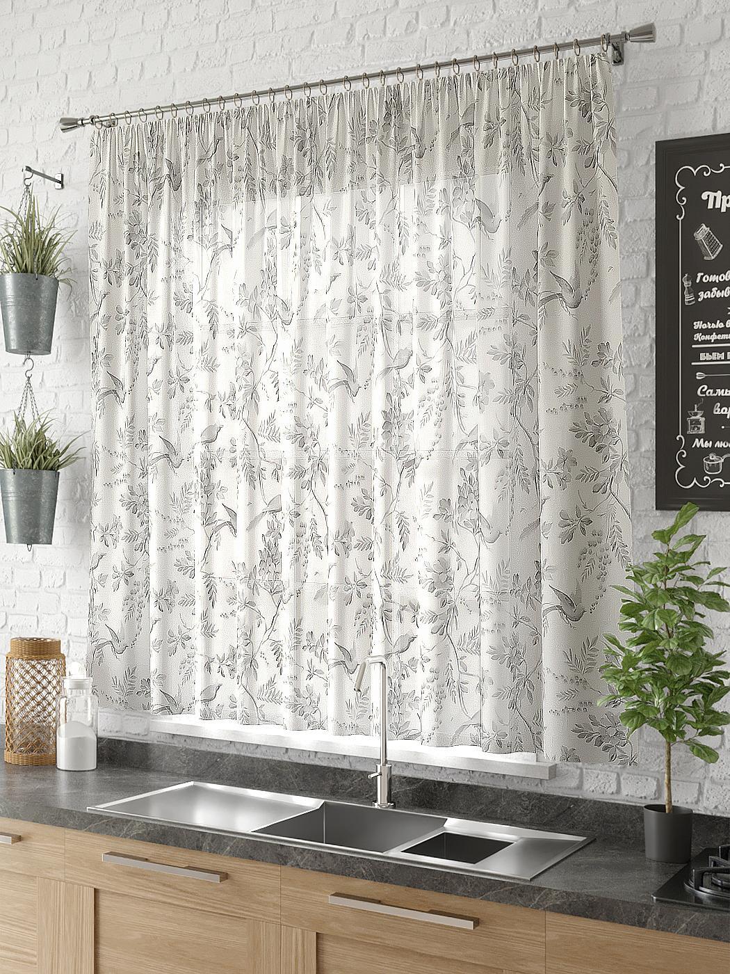 

Комплекты штор AT HOME Лорнаса высота 150 см, ширина 300 см, Белый, 533511