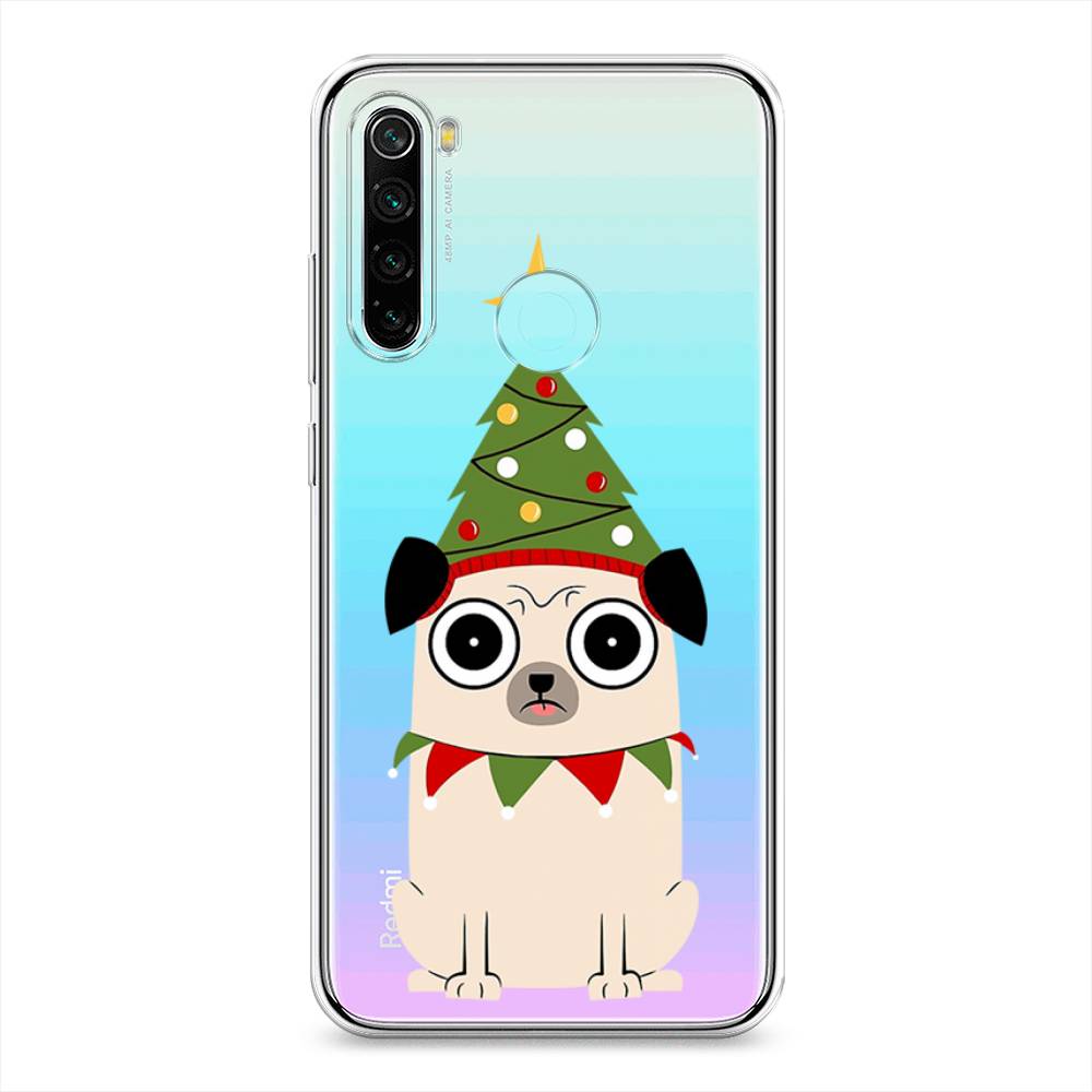 

Чехол на Xiaomi Redmi Note 8 "Собачка с ёлочкой", Бежевый;красный;зеленый, 36550-1