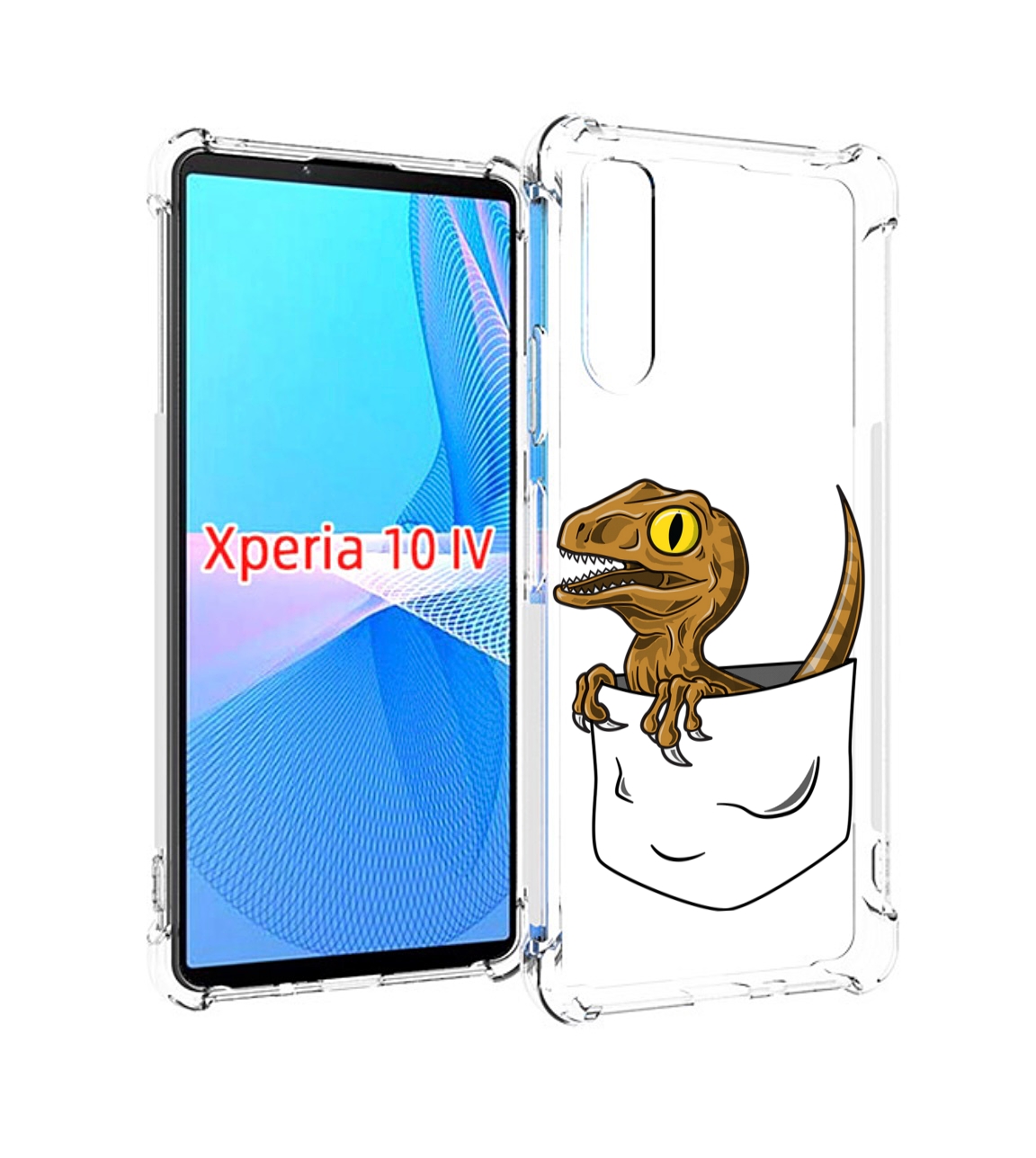 

Чехол MyPads динозавр в кармане для Sony Xperia 10 IV (10-4), Прозрачный, Tocco