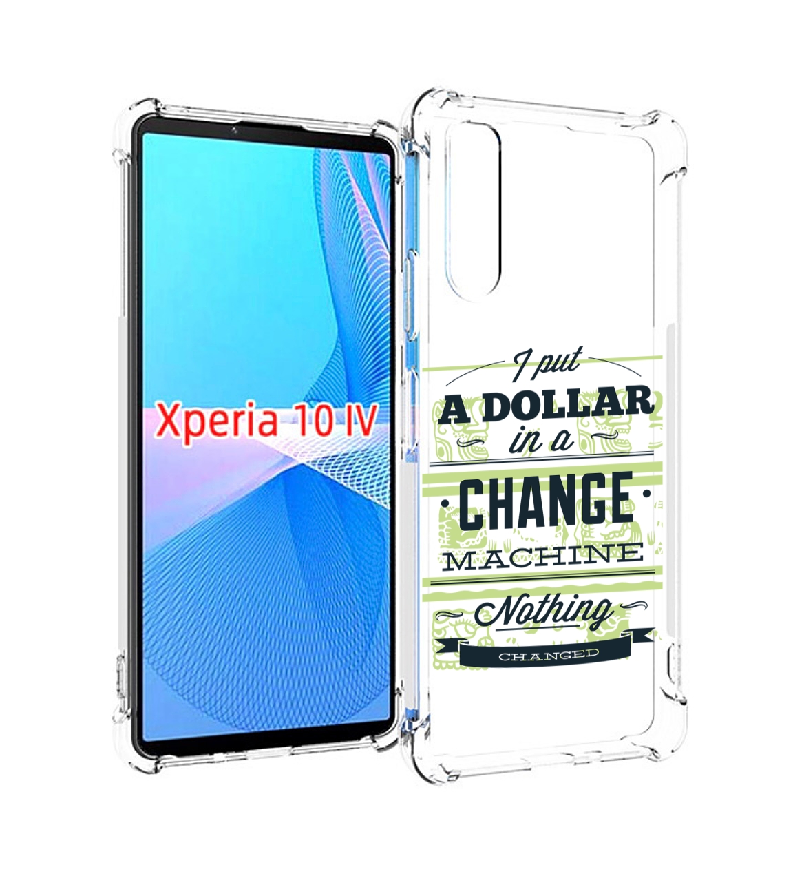 

Чехол MyPads доллар надпись для Sony Xperia 10 IV (10-4), Прозрачный, Tocco
