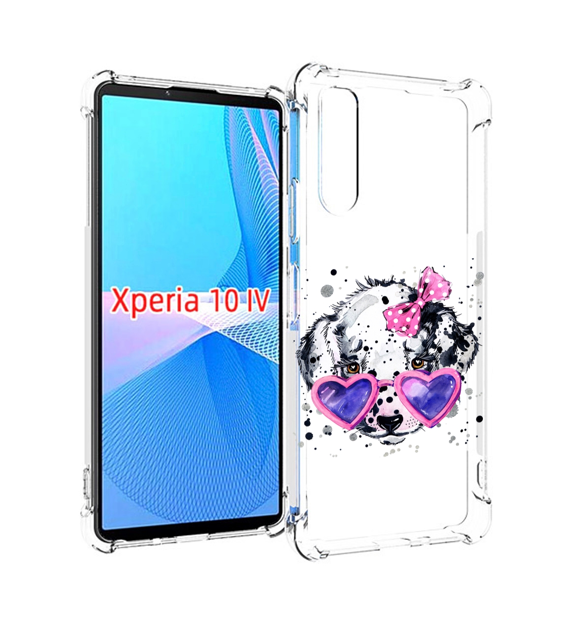 

Чехол MyPads долматинец в очках для Sony Xperia 10 IV (10-4), Прозрачный, Tocco