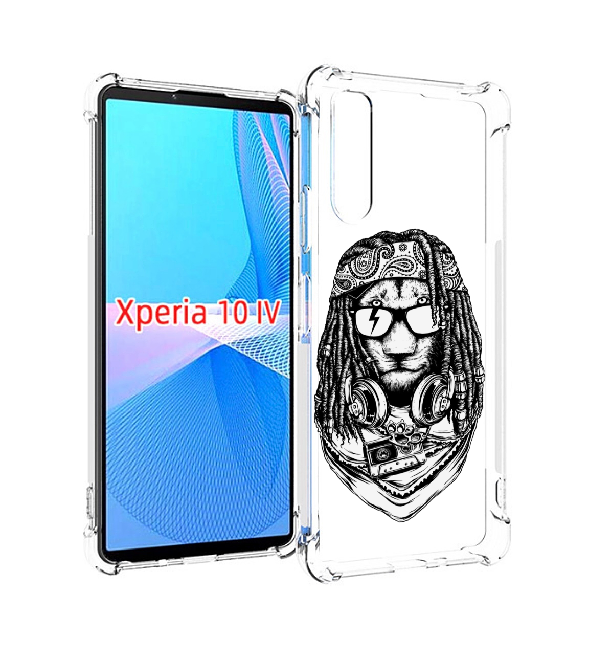 

Чехол MyPads дреды льва для Sony Xperia 10 IV (10-4), Прозрачный, Tocco