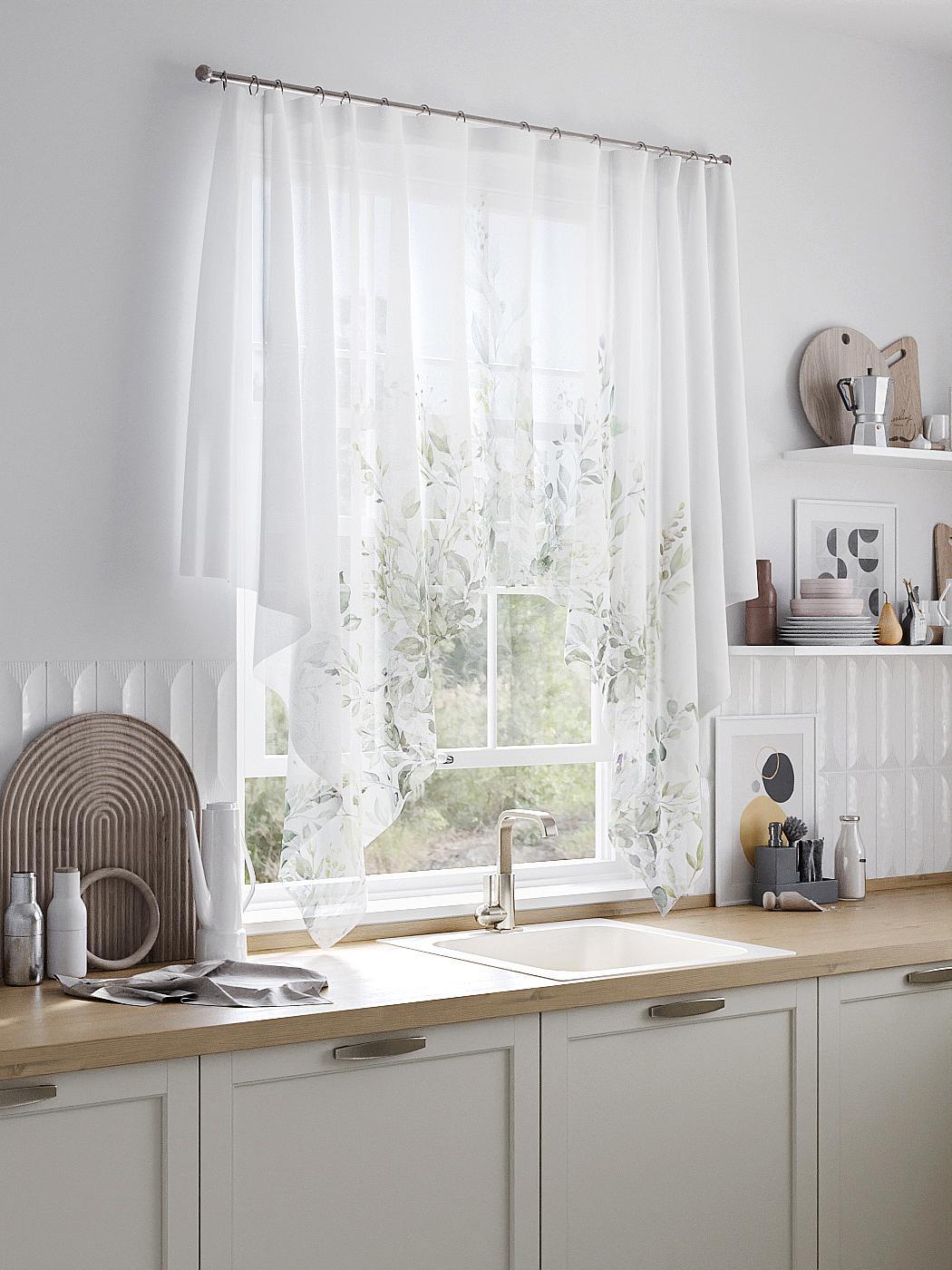 

Комплекты штор AT HOME Ритмерс высота 145 см, ширина 200 см, Белый, 534291