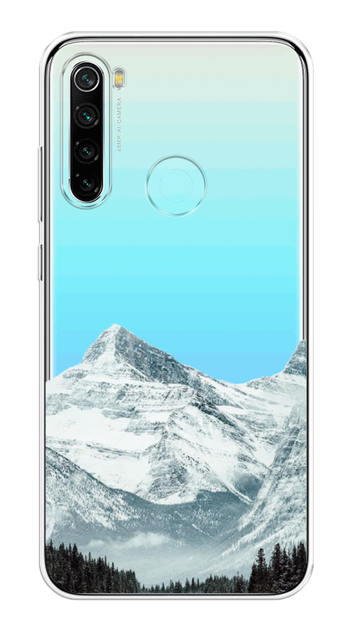 

Чехол на Xiaomi Redmi Note 8 "Горы арт 1", Белый;зеленый, 36550-2
