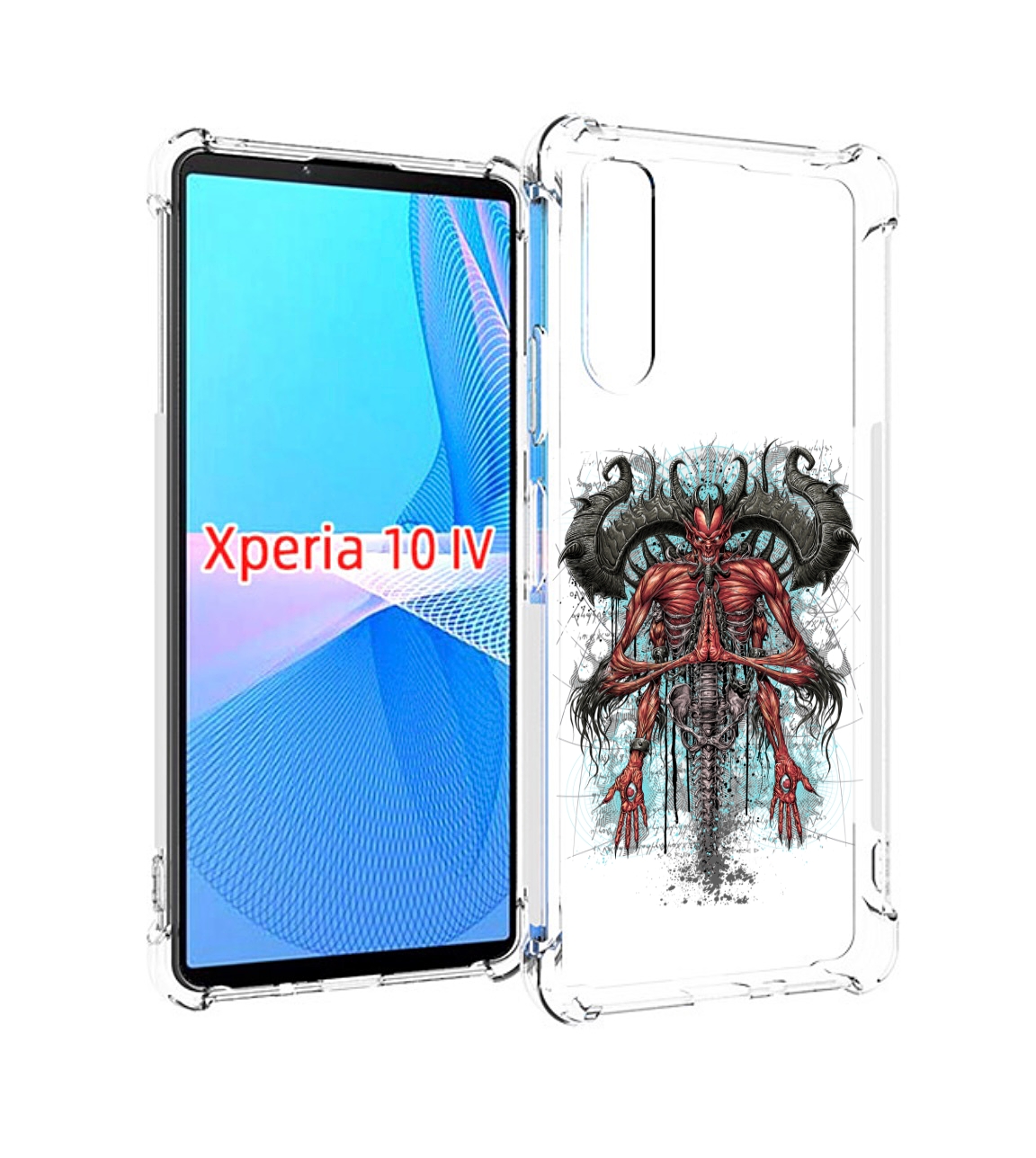 

Чехол MyPads дьявол для Sony Xperia 10 IV (10-4), Прозрачный, Tocco