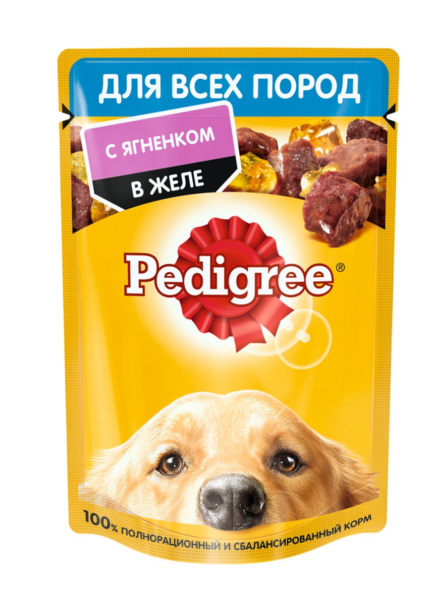 Влажный корм для собак Pedigree с ягненком в желе 85 г