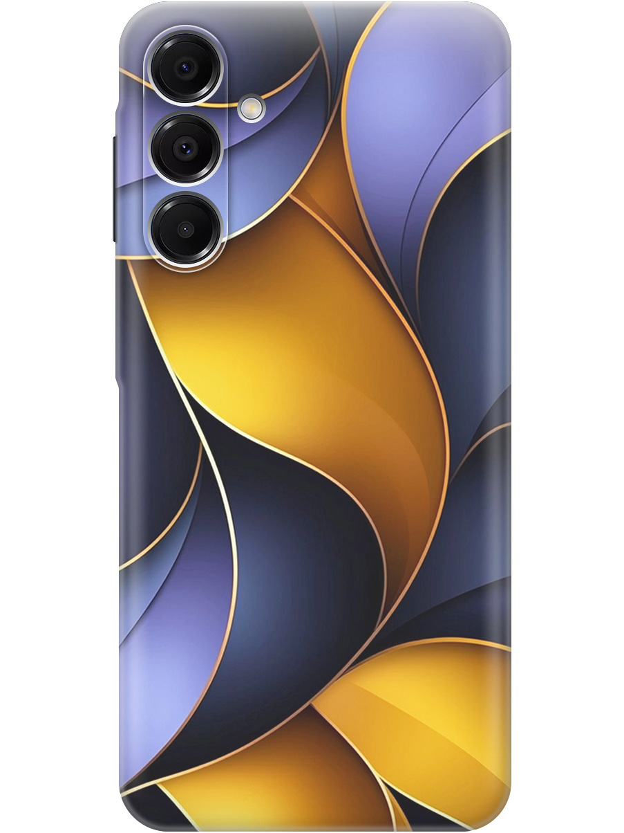 

Силиконовый чехол на Samsung Galaxy A16 с принтом "Желто-сиреневые изгибы", Прозрачный;желтый;фиолетовый, 786721731