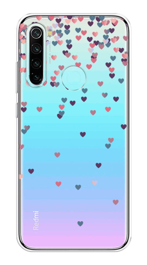 

Чехол на Xiaomi Redmi Note 8 "Посыпка сердечки", Розовый;фиолетовый, 36550-3