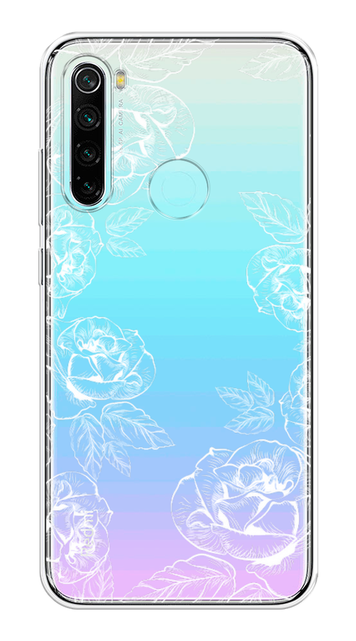 

Чехол на Xiaomi Redmi Note 8 "Розы графика", Черный;серый, 36550-2