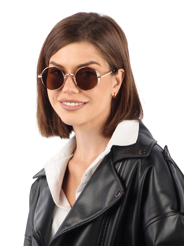 Солнцезащитные очки женские Pretty Mania DT005 коричневые