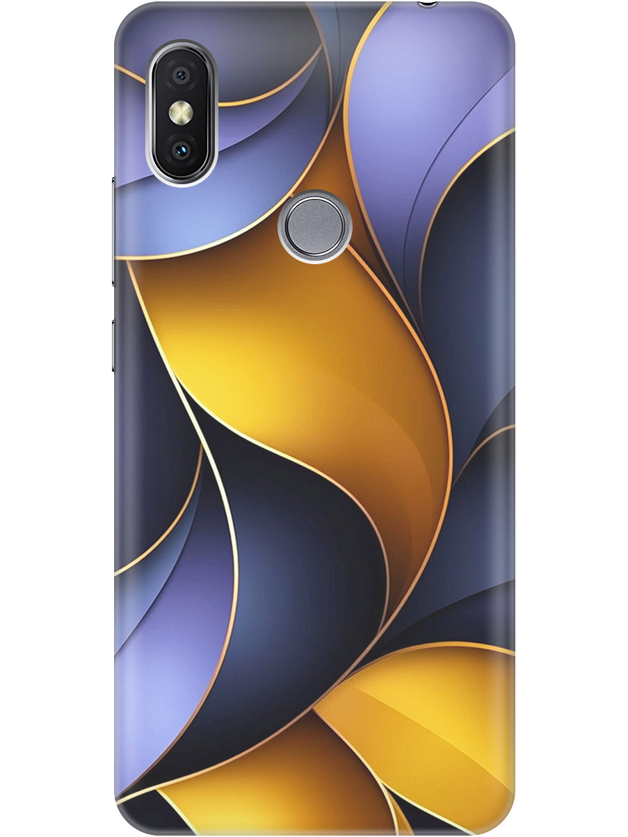 

Силиконовый чехол на Xiaomi Redmi S2 с принтом "Желто-сиреневые изгибы", Прозрачный;желтый;фиолетовый, 718410231