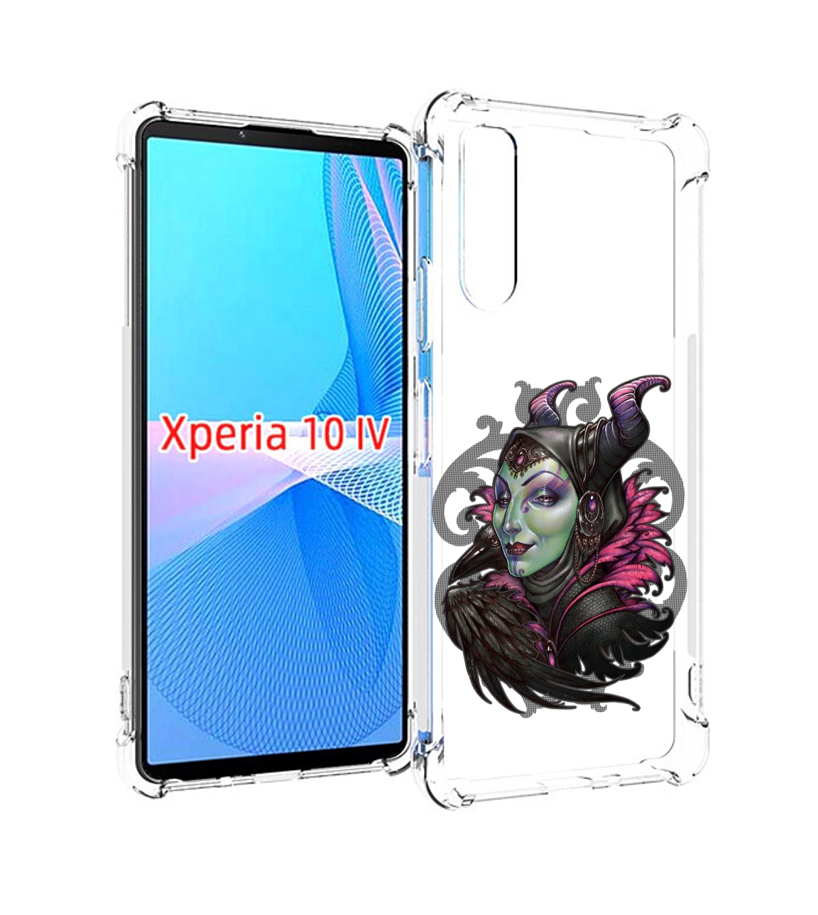 

Чехол MyPads зеленая девушка с вороном для Sony Xperia 10 IV (10-4), Прозрачный, Tocco