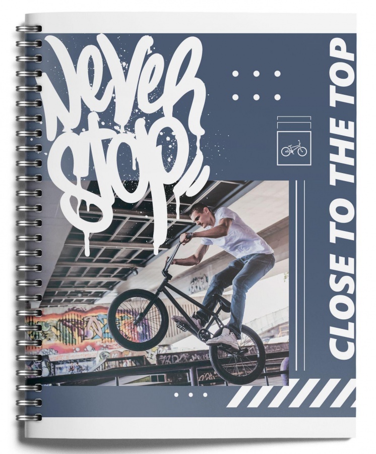 

Тетрадь общая 48л, А5 SchoolФОРМАТ Bmx Rider линейка, мелованный картон
