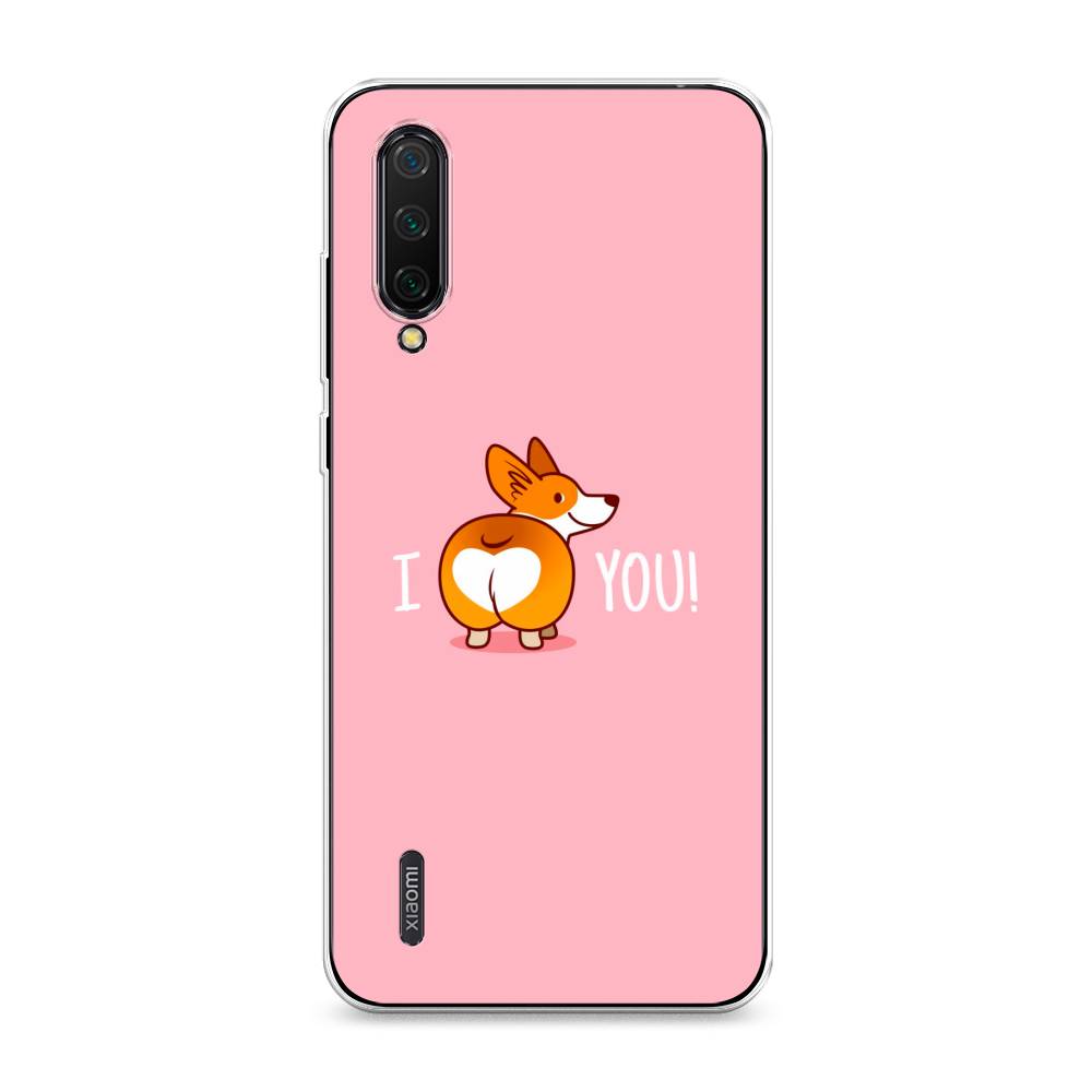 

Чехол на Xiaomi Mi 9 Lite"Корги I love you", Розовый;коричневый;белый, 36750-1