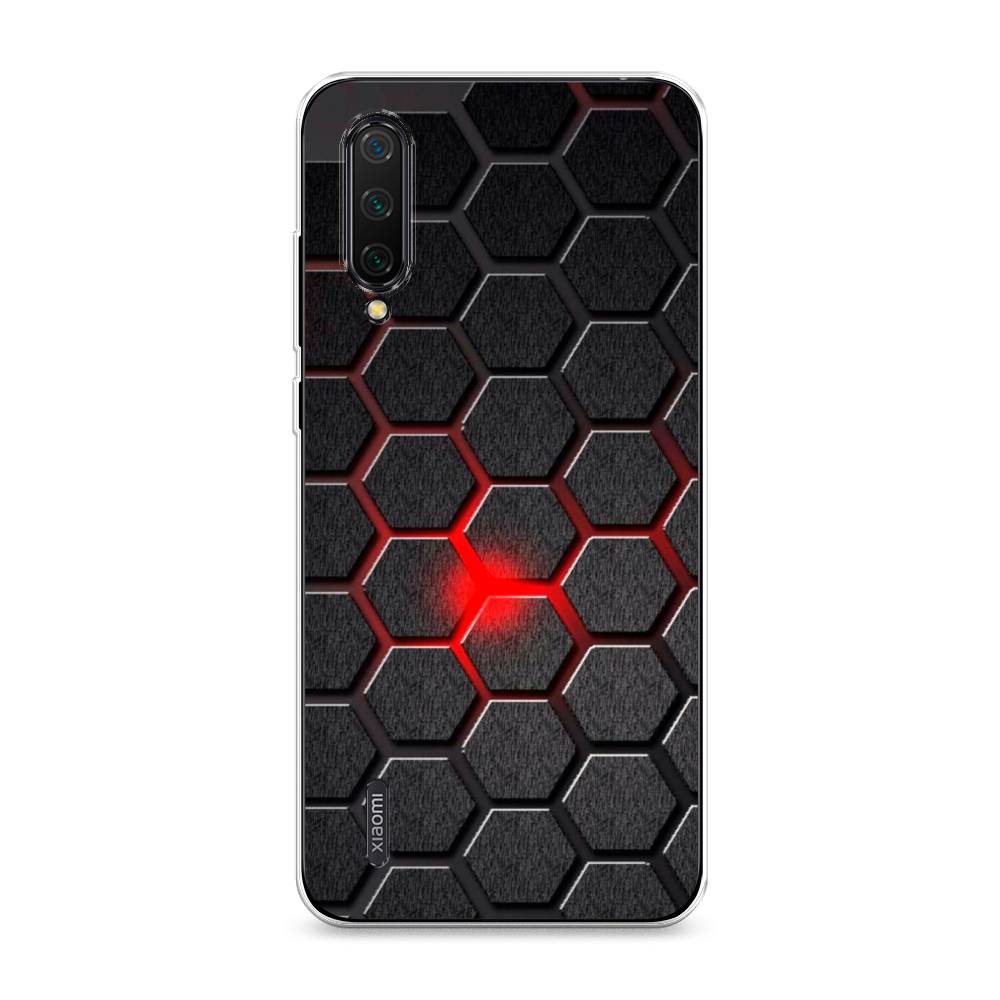 

Чехол на Xiaomi Mi 9 Lite"Соты красные", Красный;черный;серый, 36750-3