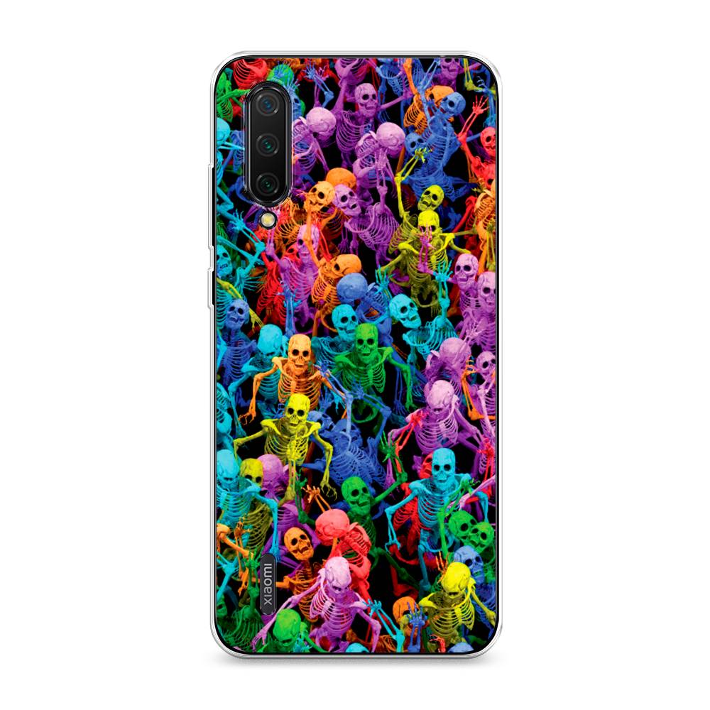 

Чехол на Xiaomi Mi 9 Lite"Вечеринка скелетов", Фиолетовый;желтый;оранжевый, 36750-6