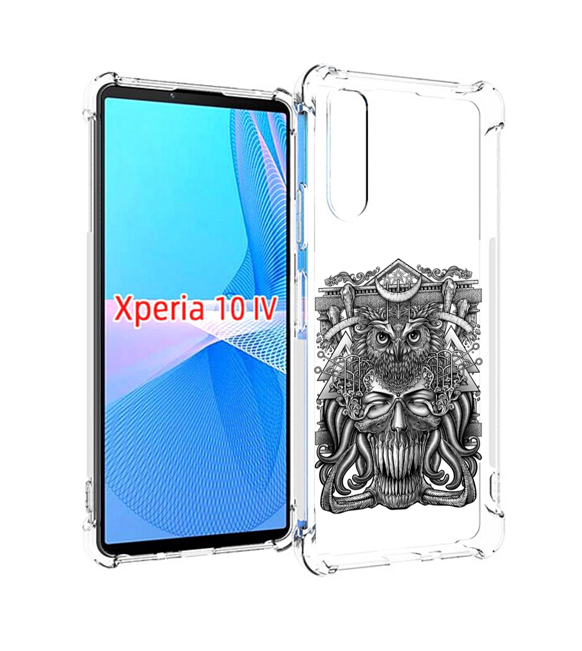 

Чехол MyPads зубастая сова для Sony Xperia 10 IV (10-4), Прозрачный, Tocco