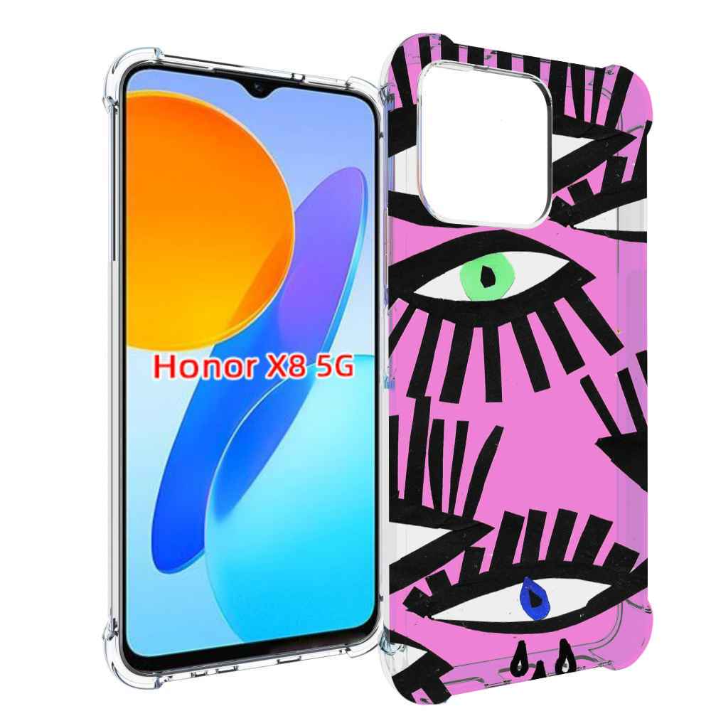

Чехол MyPads глазки абстракция для Honor X8 5G, Прозрачный, Tocco