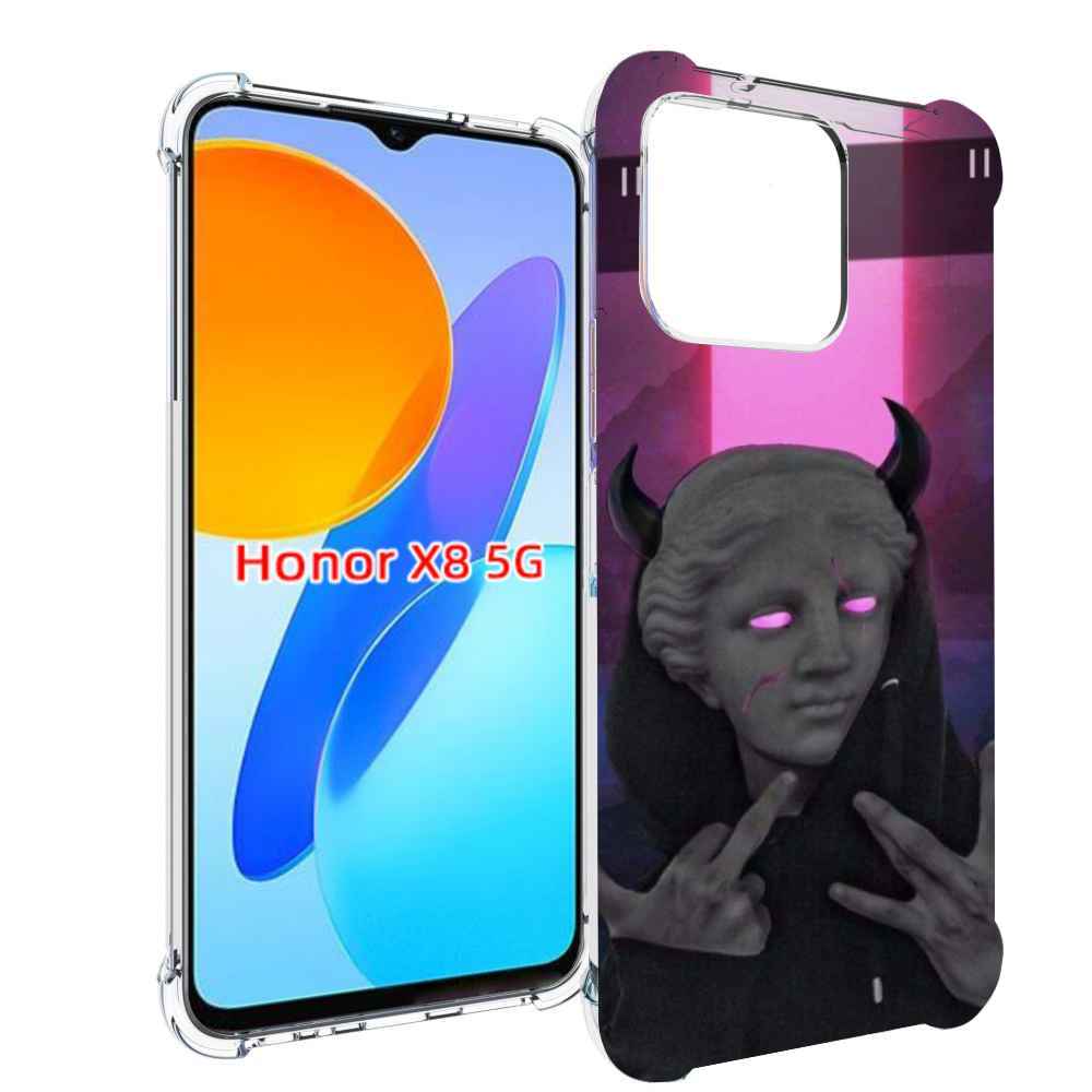 

Чехол MyPads глитч-статуя для Honor X8 5G, Прозрачный, Tocco