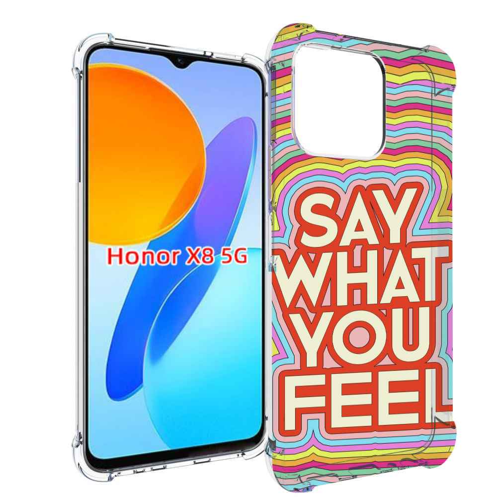 

Чехол MyPads говори то что чувствуешь для Honor X8 5G, Прозрачный, Tocco