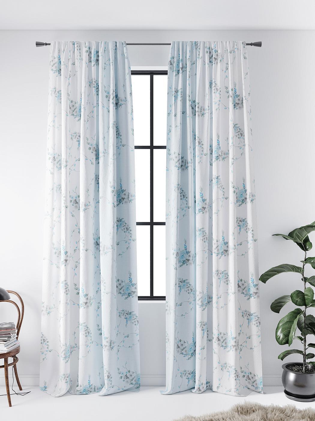 

Комплекты штор AT HOME Фланефи высота 280 см, ширина 150 см, Белый, 543098