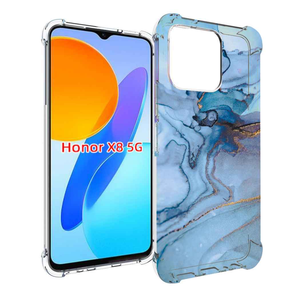

Чехол MyPads голубой мрамор для Honor X8 5G, Прозрачный, Tocco