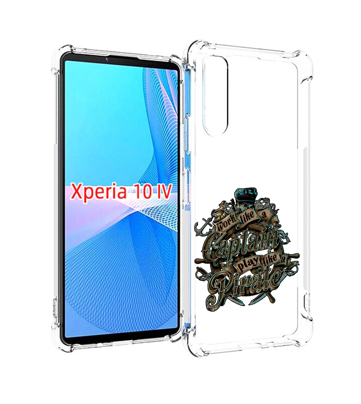

Чехол MyPads капитан пиратов для Sony Xperia 10 IV (10-4), Прозрачный, Tocco
