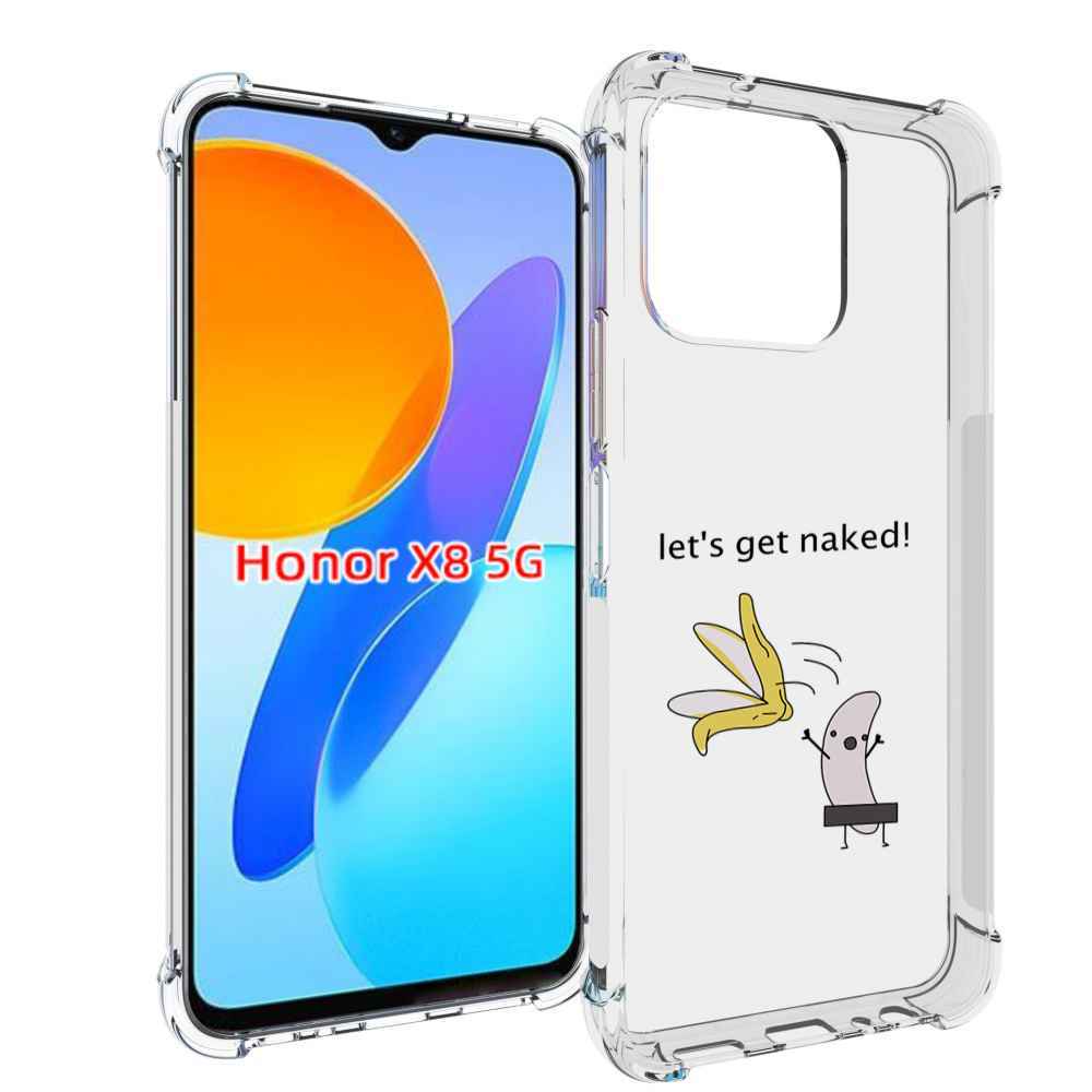 

Чехол MyPads голый-банан для Honor X8 5G, Прозрачный, Tocco