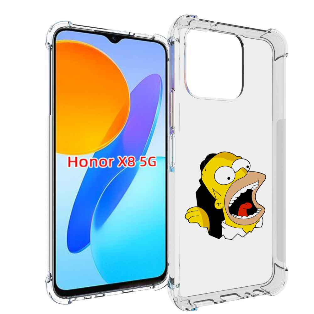 

Чехол MyPads гомер-голодный для Honor X8 5G, Прозрачный, Tocco