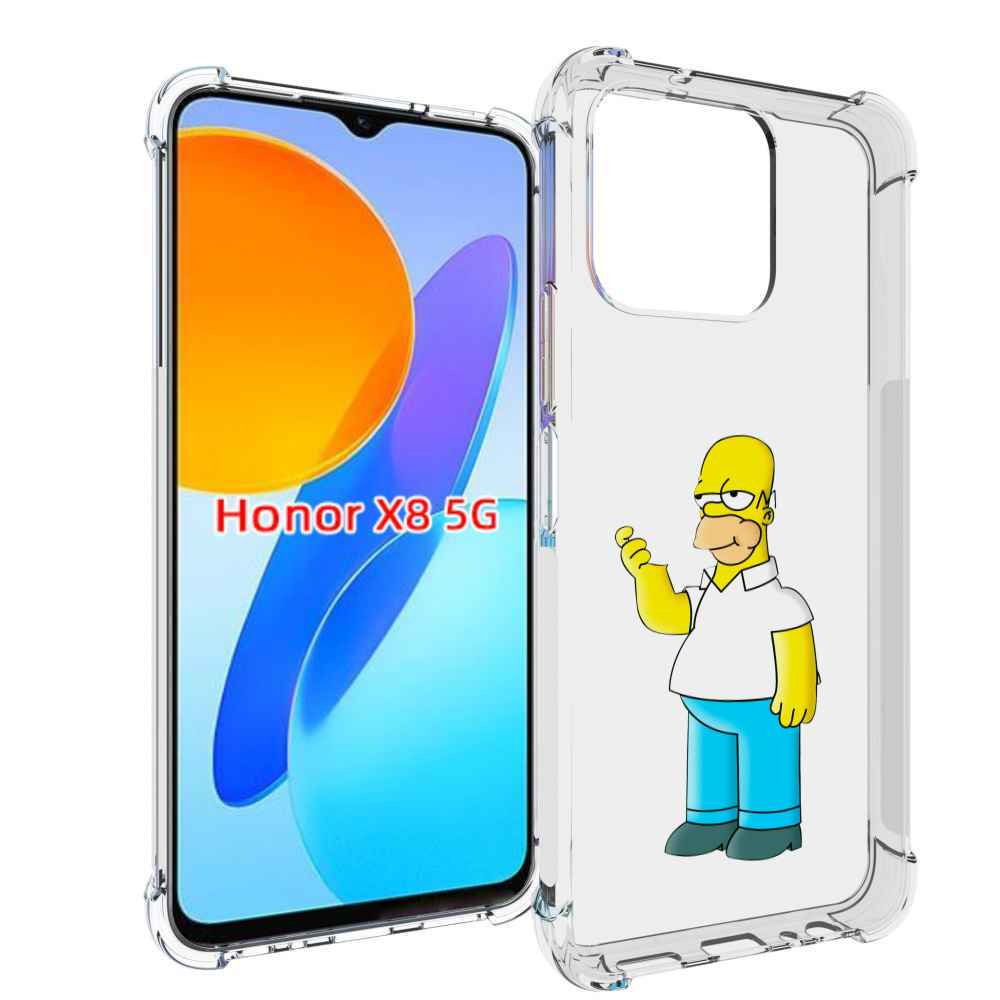 

Чехол MyPads гомер-симпсон для Honor X8 5G, Прозрачный, Tocco