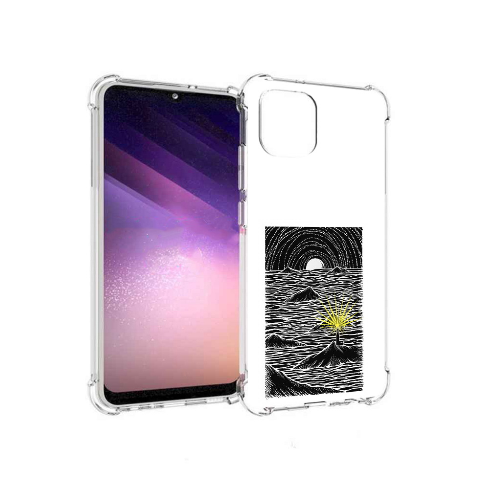 

Чехол MyPads Tocco для Samsung Galaxy A03 маяк в черно белом море (PT226903.537.460), Прозрачный, Tocco