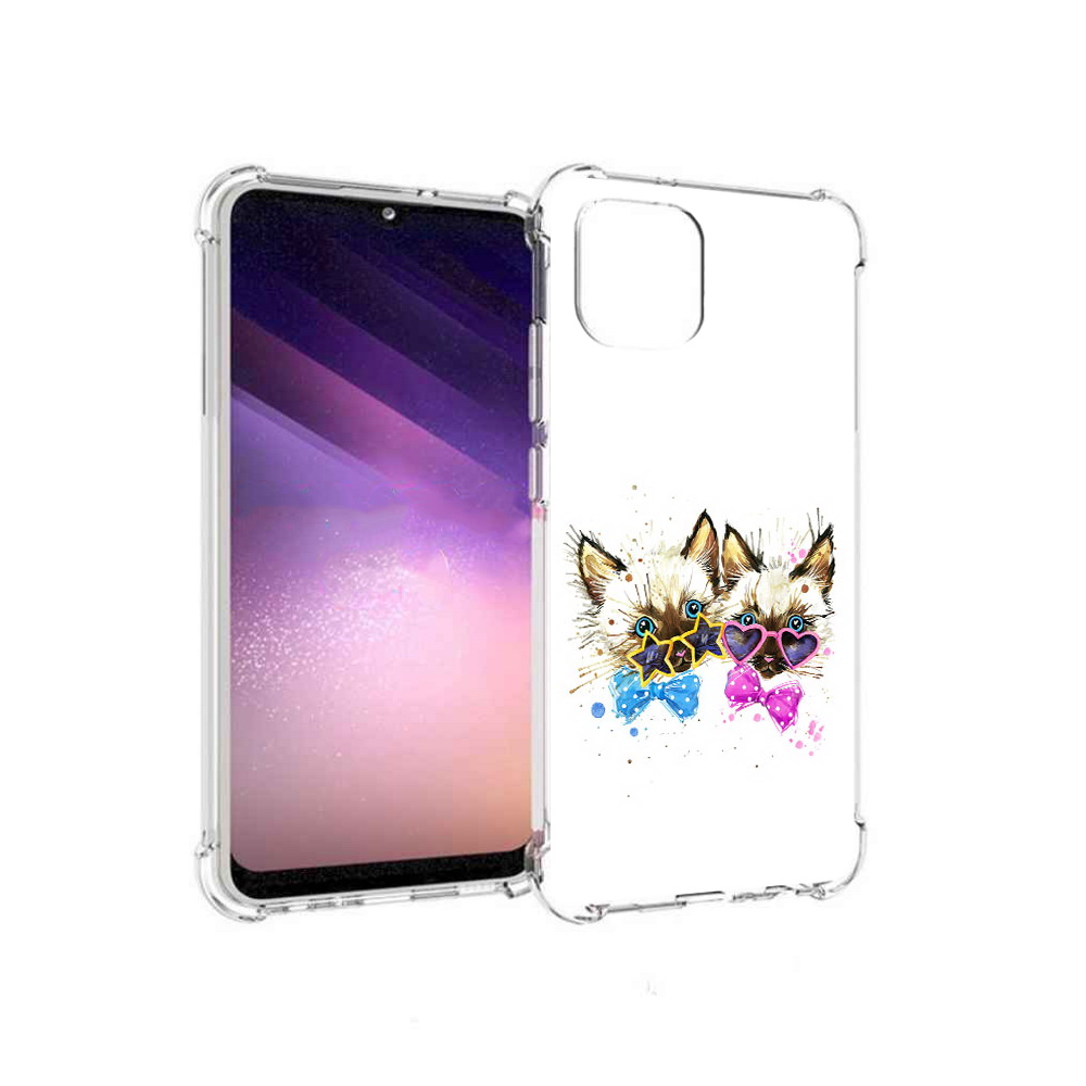 

Чехол MyPads Tocco для Samsung Galaxy A03 милые котята (PT226903.537.474), Прозрачный, Tocco